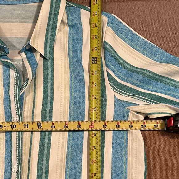 New, striped long sleeve blouse / shacket, M - Picture 4 of 7